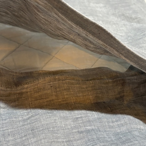 Pottery Barn Flax Linen Diamond Quilted Euro Shams Set 26 X26 Heathered Charcoal - Picture 10 of 14